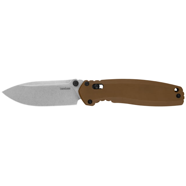 Kershaw Broadside Folding Knife 3.50in D2 Steel Spear Point Blade G10 Flat Dark Earth Handle