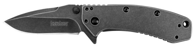 Kershaw Cryo Assisted Folding Knife 2.75in 8Cr13MoV Blackwashed Drop Point Blade Blackwashed Stainless Steel Handle - Kershaw