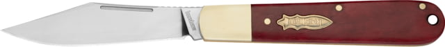 Kershaw Culpepper Red Bone Folding Knife 4.13in Closed 3.25in Satin 7Cr17MoV Stainless Clip Blade Red Smooth Bone Handle - Kershaw
