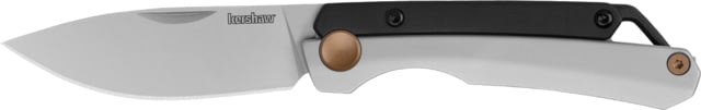 Kershaw Esteem Folding Knife 2.5in 8Cr13MoV Bead-Blasted Drop Point Plain Blade Silver/Black SS G-10 Handle - Kershaw