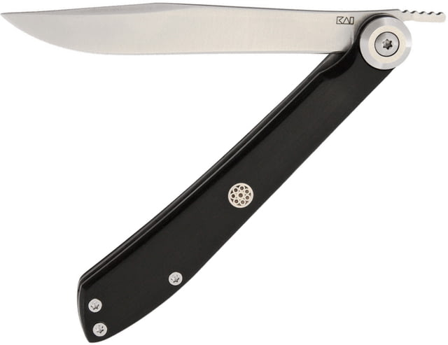 Kai Housewares Steak Folding Knife 3.25in Standard Edge Satin Black POM-Griffe Handle - Kai Housewares