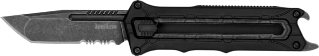 Kershaw Interstellar Folding Knife 2.7in 8Cr13MoV Black-Oxide BlackWash Partially Serrated Tanto Black GFN Handle - Kershaw