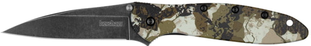 Kershaw Leek Assisted Opening Folding Knife 3in 14C28N Drop Point Aluminum Camo Handle