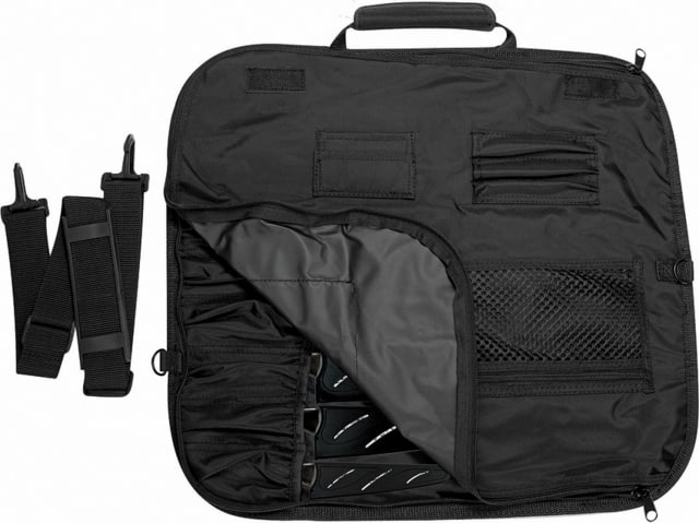 Kershaw Knife Roll 8 Slot 19.5in X 6.5in PVC Laminated 600 Denier Polyester w/ Nylon Straps Fully Zippered Accommodates Up To 8 Knives Unfolded 19.5in - Kershaw