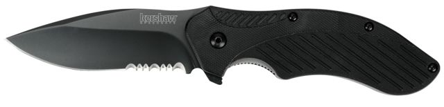 Kershaw Clash Assisted Folding Knife 3.1in 8Cr13MoV Black Oxide Drop Point Blade Black Glass-Filled Nylon Handle