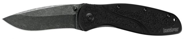 Kershaw Blur Assisted Opening Folding Knife 3.4in 14C28N Recurve Black Aluminum Handle