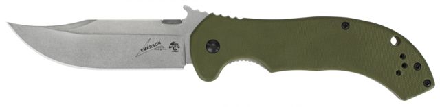 Kershaw Emerson CQC-10K Folding Knife 3.5in 8Cr14MoV Bowie Blade G10 Front/410 Stainless Steel Back Handle - Kershaw