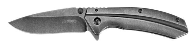 Kershaw Filter Assisted Folding Knife 3.25in 4Cr14 Drop Point Blade Stainless Steel Handle Box