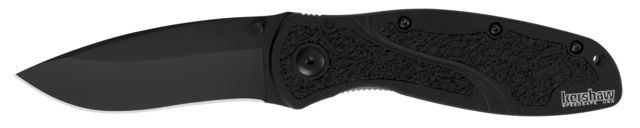 Kershaw Blur Assisted Folding Knife 3.4in 14C28N Black Ceracote Drop Point Blade Black 6061-T6 Aluminum/Trac-Tec Handle