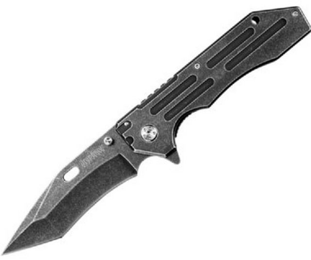 Kershaw Lifter Assisted Folding Knife 3.5in 4Cr14 Blackwashed Tanto Blade Blackwashed Stainless Steel Handle - Kershaw