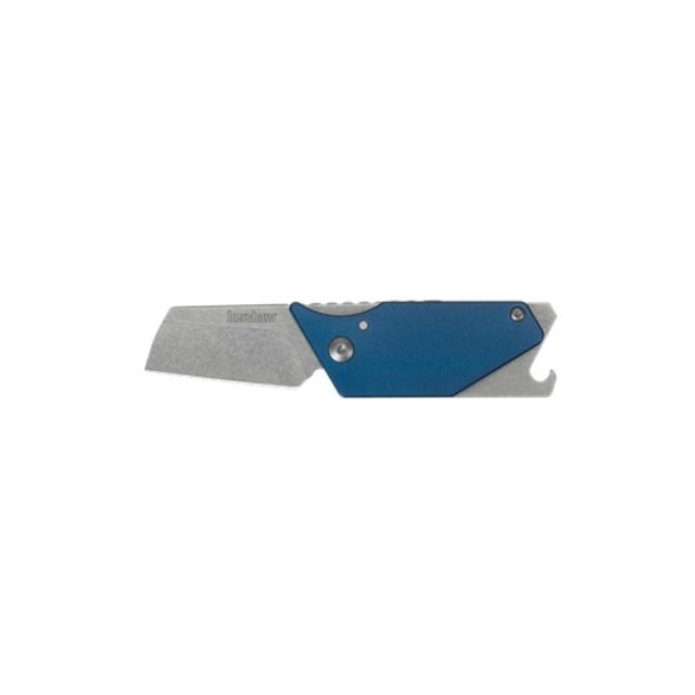 Kershaw Pub Blue Sinkevich Carabiner Folding Knife 1.6in 8Cr13MoV Wharncliffe Blade Aluminum Front/Stainless Steel Back Handle - Kershaw