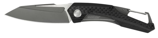 Kershaw Reverb Folding Knife 2.5in 8Cr13MoV Drop Point Blade Gray/Black G10/Carbon Fiber Overlay Front Handle - Kershaw
