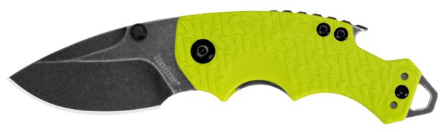 Kershaw Shuffle Folding Knife 2.4in 8Cr13MoV Blackwashed Drop Point Blade Lime Green Glass-Filled Nylon Handle Box