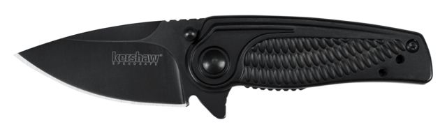 Kershaw Spoke Assisted Folding Knife 2in 4Cr14 Drop Point Blade Stainless Steel Handle