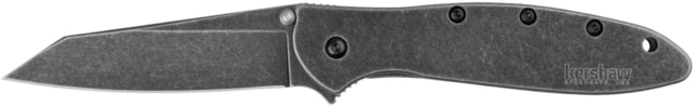 Kershaw Leek - Random Blackwash Folding Knife 3in Sandvik 14C28N Blade Steel Black Handle Frame Lock