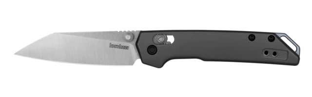 Kershaw Iridium Mini Folding Knife 3in D2 Steel Reverse Tanto Blade Aluminum Gray Anodized Handle
