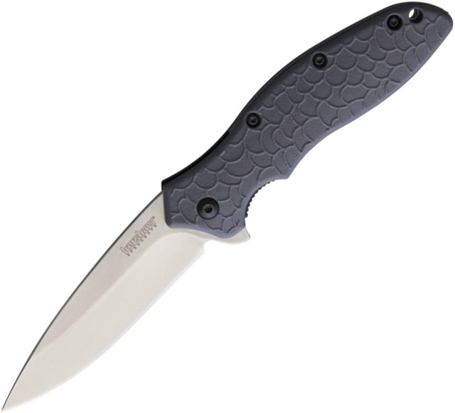 Kershaw Oso Sweet Linerlock A/O Folding Knife 4.13in Closed 3.13in Satin 8Cr13Mov SS Blade Gray Textured Grn Handle Pocket Clip Speedsafe Assisted - Kershaw Knives