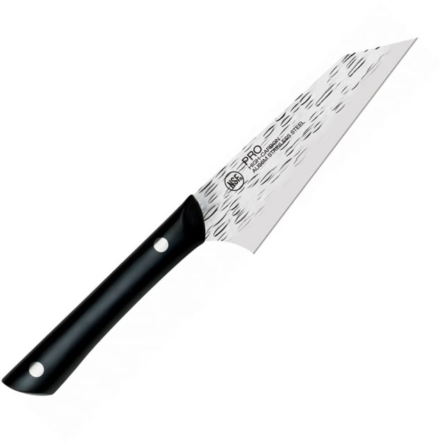 Kai Housewares Professional Asian Multi-Prep Kitchen Knife 9.75in Overall 5in Hammered Finish Aus-6M SS Blade Black Pom Handle Full Tang Black - Kai Housewares