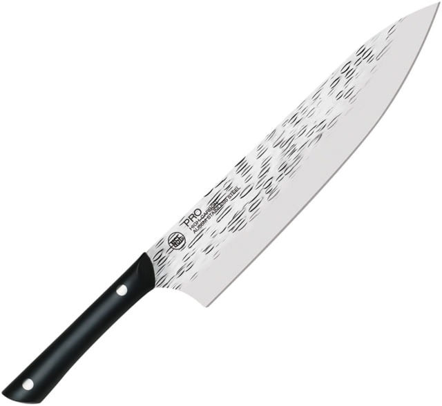 Kai Housewares Professional 10in Chef's Kitchen Knife 15.25in Overall 10in Hammered Finish Aus-6M SS Blade Black Pom Handle Full Tang Black - Kai Housewares