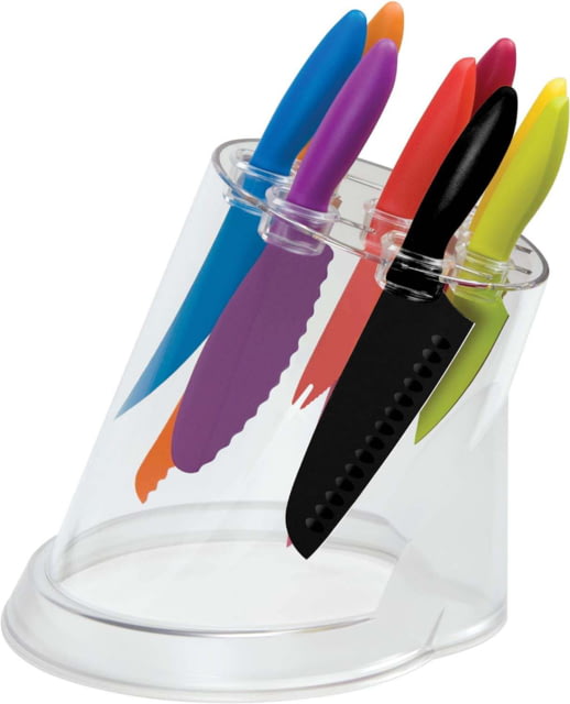 Kai Housewares Pure Komachi 2 Nine Piece Knife Set 3.5-8in Blades High Carbon Stainless Blades Color-Matched Lonomer-Resin Handle - Kai Housewares