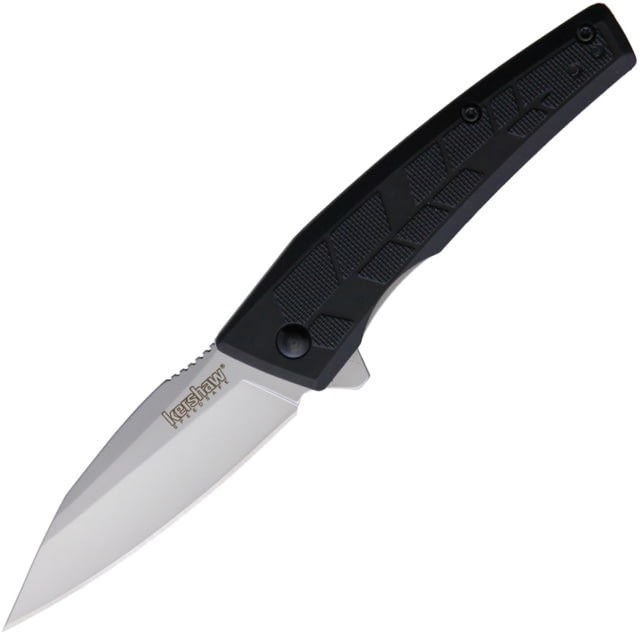 Kershaw Rhetoric Linerlock Assisted Opening Folding Knife 3 in Stainless Steel Drop Point Glass-Filled Nylon Black Handle - Kershaw