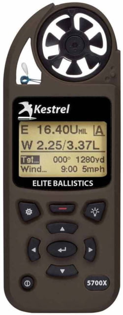 Kestrel 5700X Elite Weather Meter w/Applied Ballistics & LiNK Flat Dark Earth