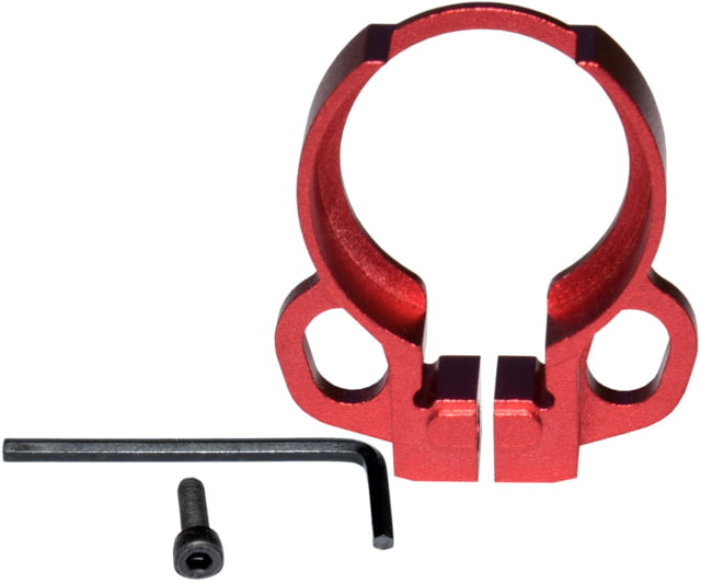 Kexuan Aluminum Receiver End Plate w/Dual Sling Clip Type Adapters for .223/5.56/.308 Buffer Tubes Red - Kexuan