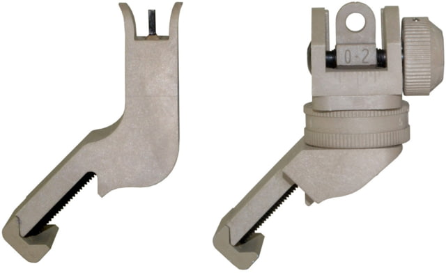 Kexuan Front & Rear 45 Degree Offset Backup Polymer Sights Tan - Kexuan
