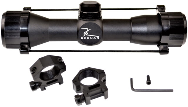 Kexuan Kexuan 4X32 Compact Scope w/Picatinny Scope Rings 1 in Tube Mil-Dot Reticle Black - Kexuan