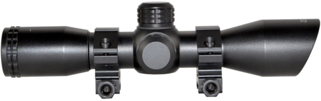 Kexuan Kexuan 4X32 Compact Scope w/Picatinny Scope Rings 1 in Tube Red/Green 5 Line Reticle Black KX 4X32MLF-PT - Kexuan