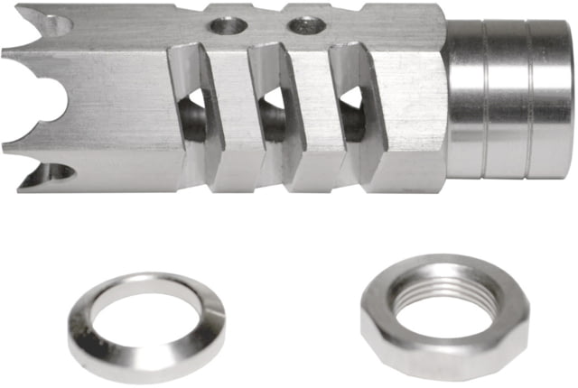 Kexuan AR .308 Tactical Competition Grade Muzzle Brake 5/8x24 Silver - Kexuan