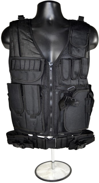 Kexuan Tactical Multi Function Polyester Vest Black - Kexuan