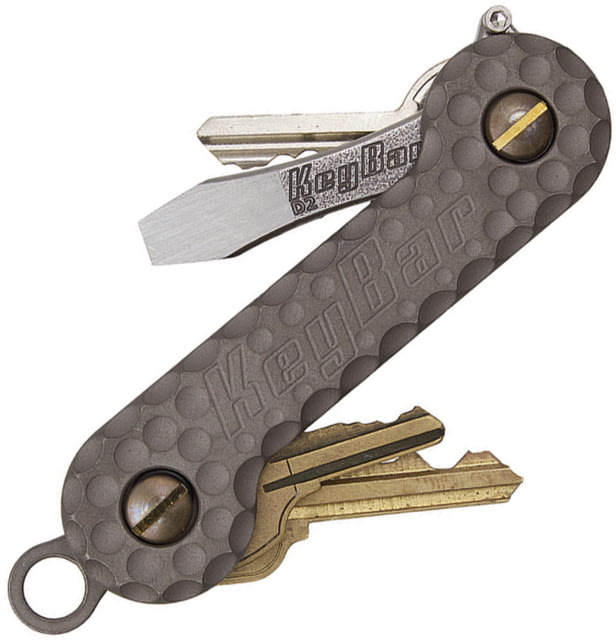 KeyBar KeyBar Cratered Titanium 3.5" overall Cratered handle - Keybar