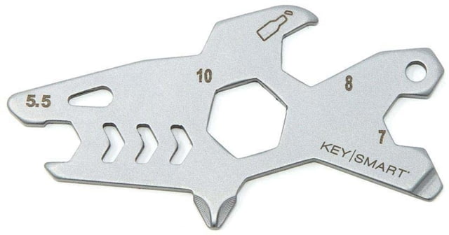 KeySmart 4-Tools-in-1 Alltul Multitool Shark Stainless Steel - Keysmart
