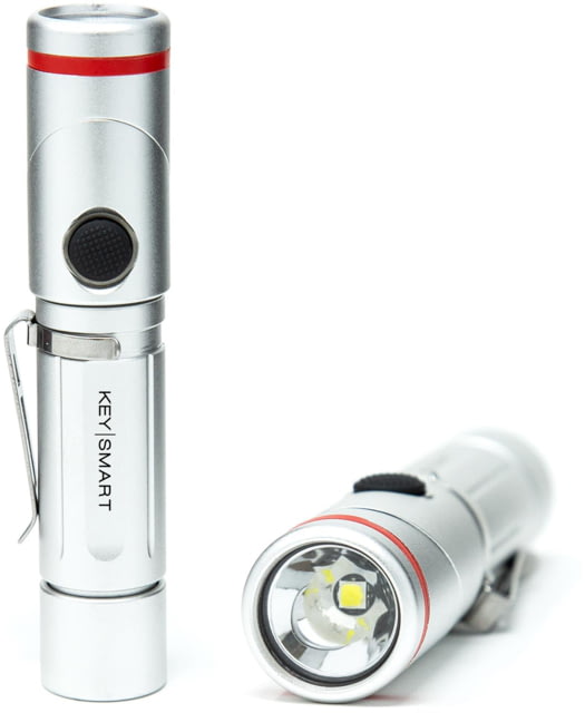 KeySmart Nano Torch Twist Pivot Head Flashlight Aluminum Silver - Keysmart