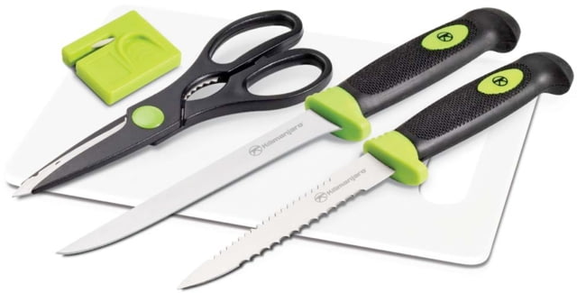 Kilimanjaro Gear 5pc Fishing SetGreen5in7in Filletbone cuttersharpenerboardcase KJ - Kilimanjaro Gear