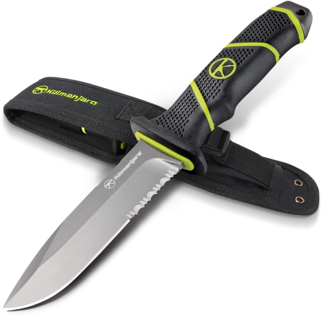 Kilimanjaro Gear Kibo Survival Fixed Blade Knife4.75in Black Handle Black ComboEdge KJ - Kilimanjaro Gear