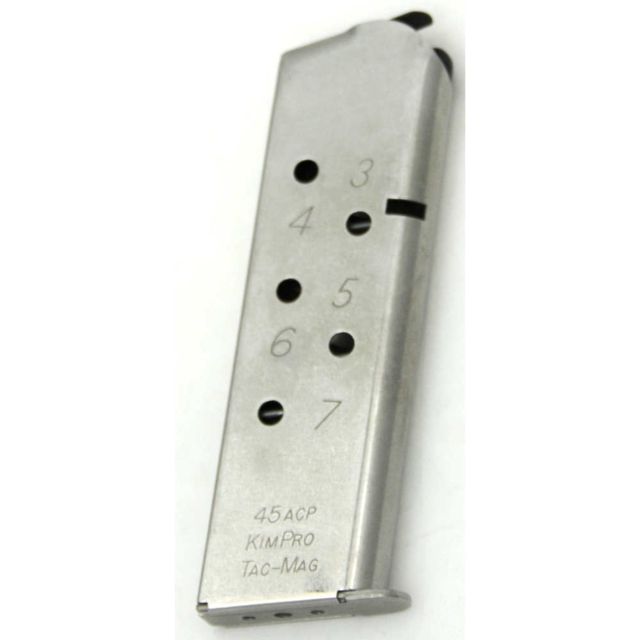 ber Kimpro TacMagazine 1911 45 ACP Stainless Steel 7-Round Magazine Ammo