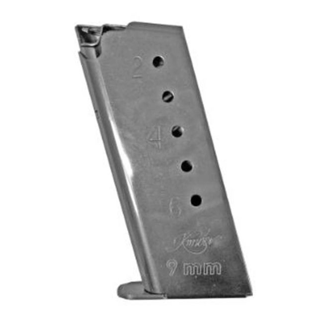 ber Solo 9mm 6-Round Stainless Steel Magazine Flush Ammo