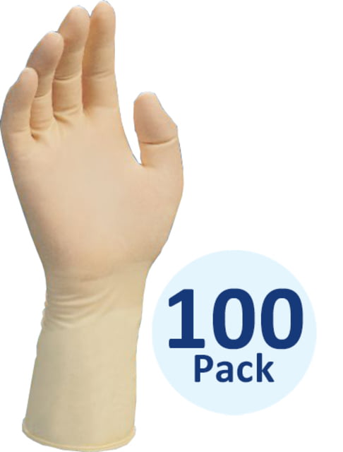 Kimberly Clark Kimtech G3 Hand-Specific Latex Gloves 50 Lefts and 50 Rights per Bag Powder-Free Natural Color 8.5 100 Pack 32933-738