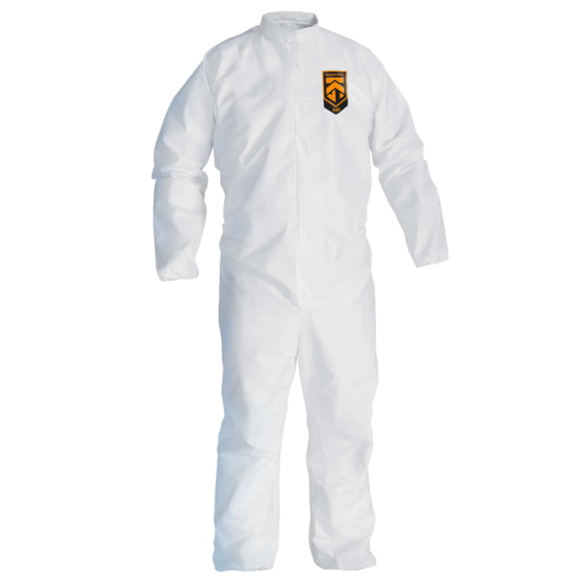 Kimberly Clark KleenGuard A30 Coveralls Zipper Front w 1in Flap Extra White 2XL Case of 25