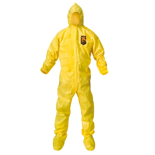 Kimberly Clark KleenGuard A70 Coveralls w/Ankles Hood and Boot Yellow Extra Large Case of 12 00