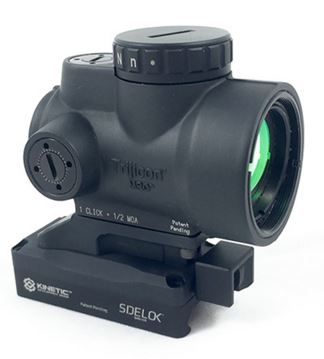 Trijicon MRO 1x25mm Red Dot Sight w/ Kinetic Dev. Group SIDELOK MRO Lower 1/3 Co-witness Mount 2MOA Dot Reticle - Trijicon