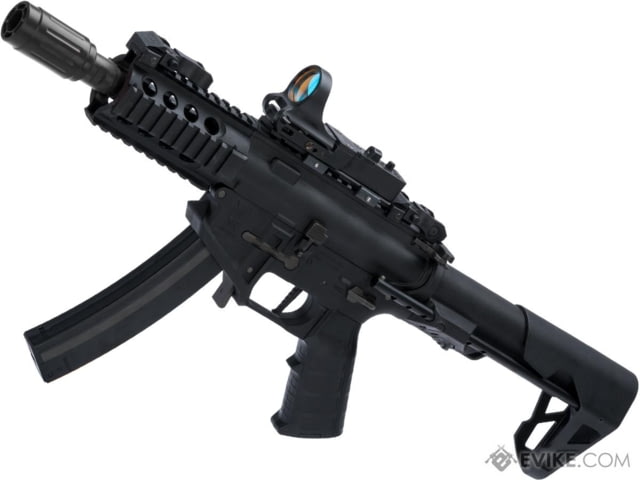 King Arms / Eagle Force PDW 9mm SBR Airsoft AEG Rifle Shorty Black - King Arms / Eagle Force