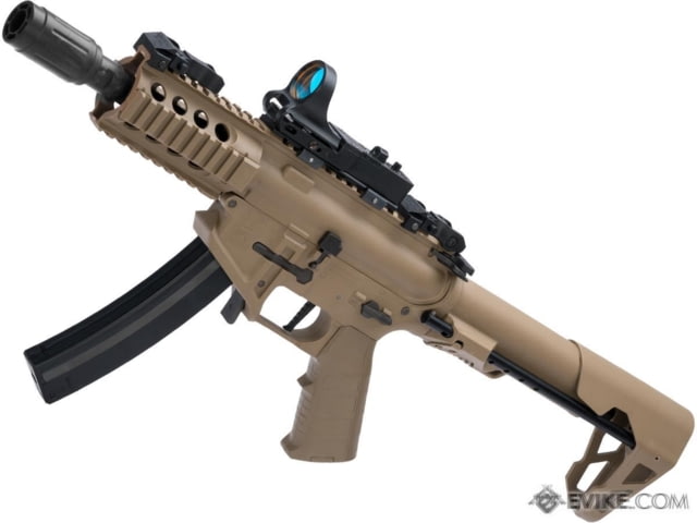 King Arms / Eagle Force PDW 9mm SBR Airsoft AEG Rifle Shorty Desert Earth - King Arms / Eagle Force