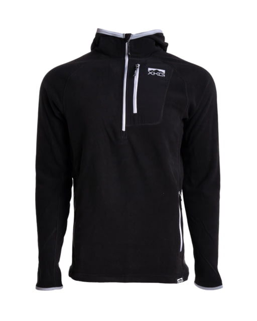 King's Camo XKG Covert 1/2 Zip Hoodie w/Face Mask - Mens Black M