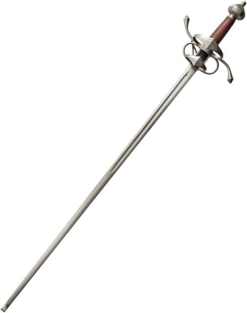 Kingston Arms Blunt Fencing Side Sword 34.5" spring steel blade Black leather wrapped handle - Kingston Arms