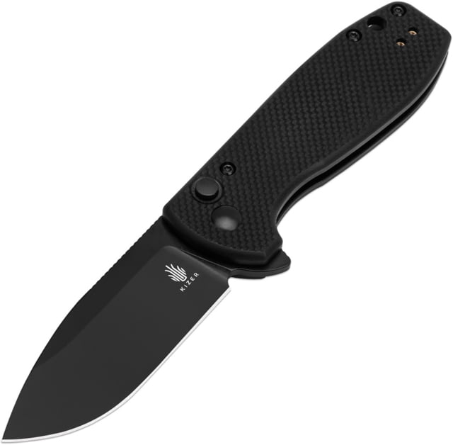 Kizer Cutlery Amicus Button Lock Black G10 KI - Kizer Cutlery
