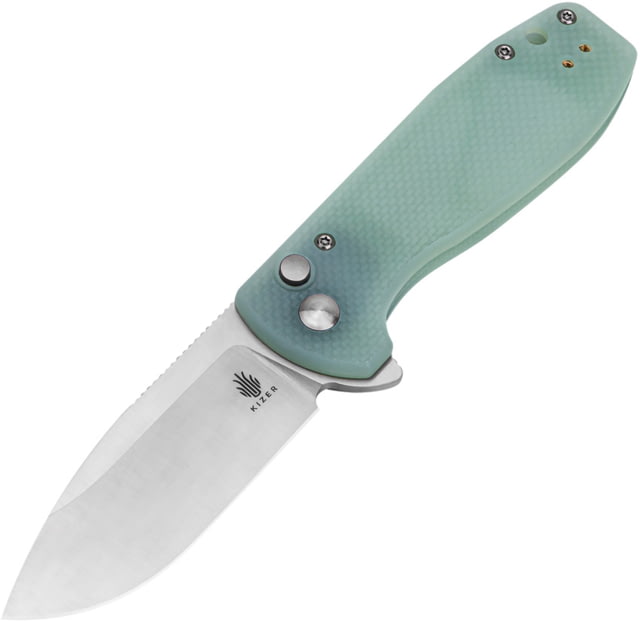 Kizer Cutlery Amicus Button Lock Jade KI - Kizer Cutlery