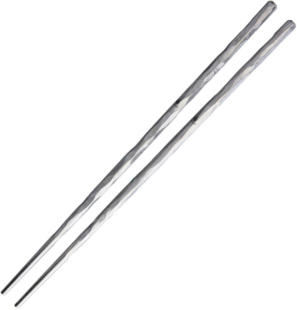 Kizer Cutlery Chopsticks Tiium 8.5in Overall Sculpted Texture Comes In Titanium Capsule With Threaded Cap Also Includes Padded Draw String Pouch